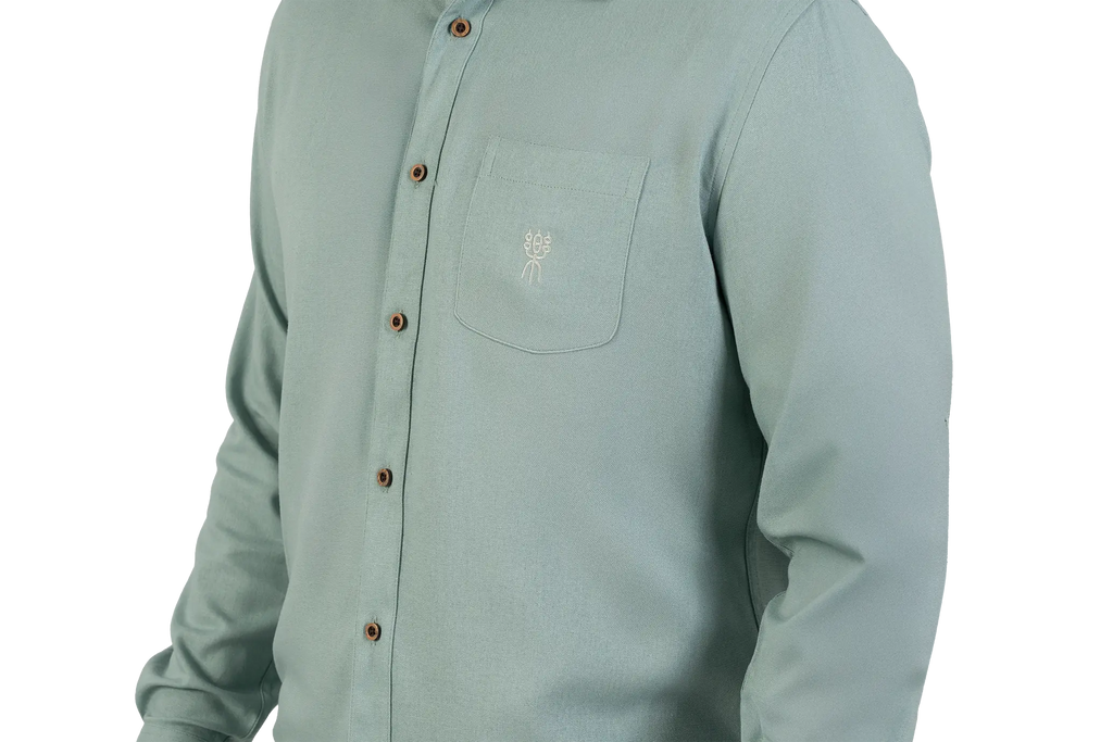 PINZON SHIRT ML AQUA