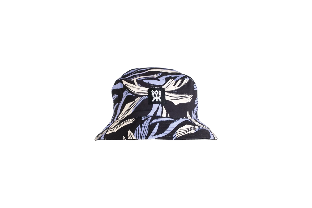 PURPLE LEAFS  REVERSIBLE BUCKETHATS BLACK
