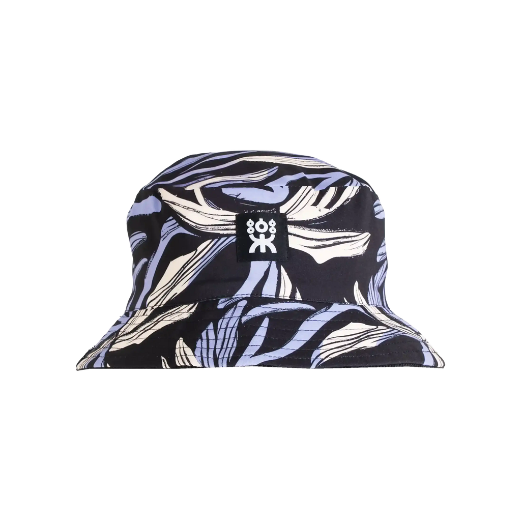PURPLE LEAFS  REVERSIBLE BUCKETHATS BLACK