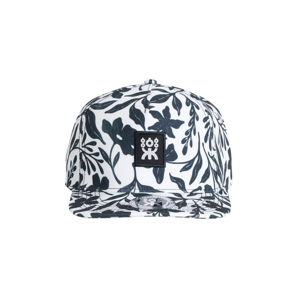 SNAPBACK FULL BLACK&WHITE FLOWERS