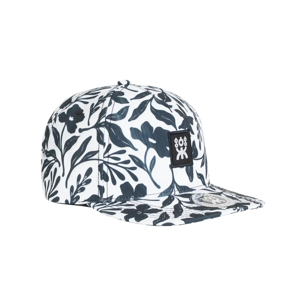 SNAPBACK FULL BLACK&WHITE FLOWERS