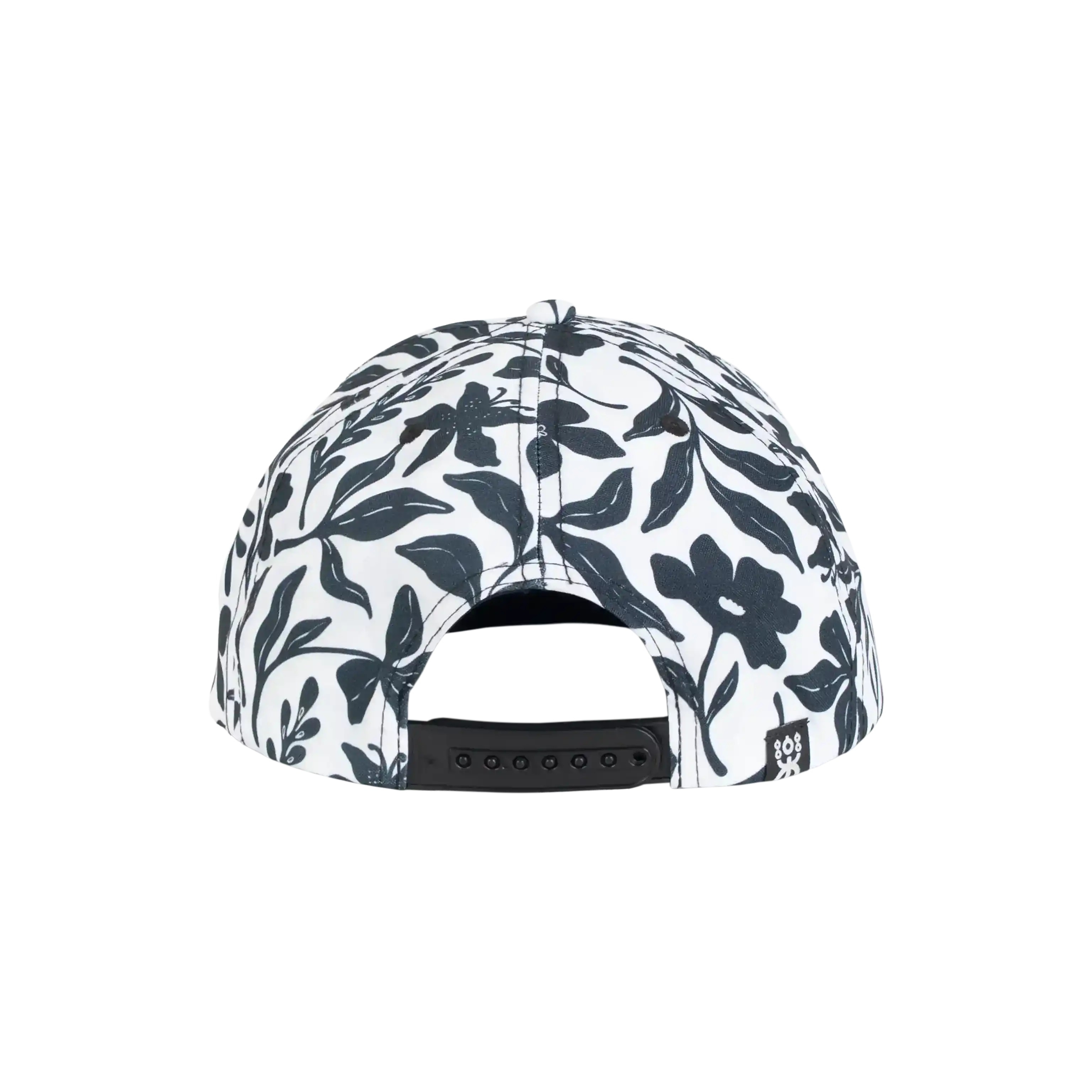 SNAPBACK FULL BLACK&WHITE FLOWERS