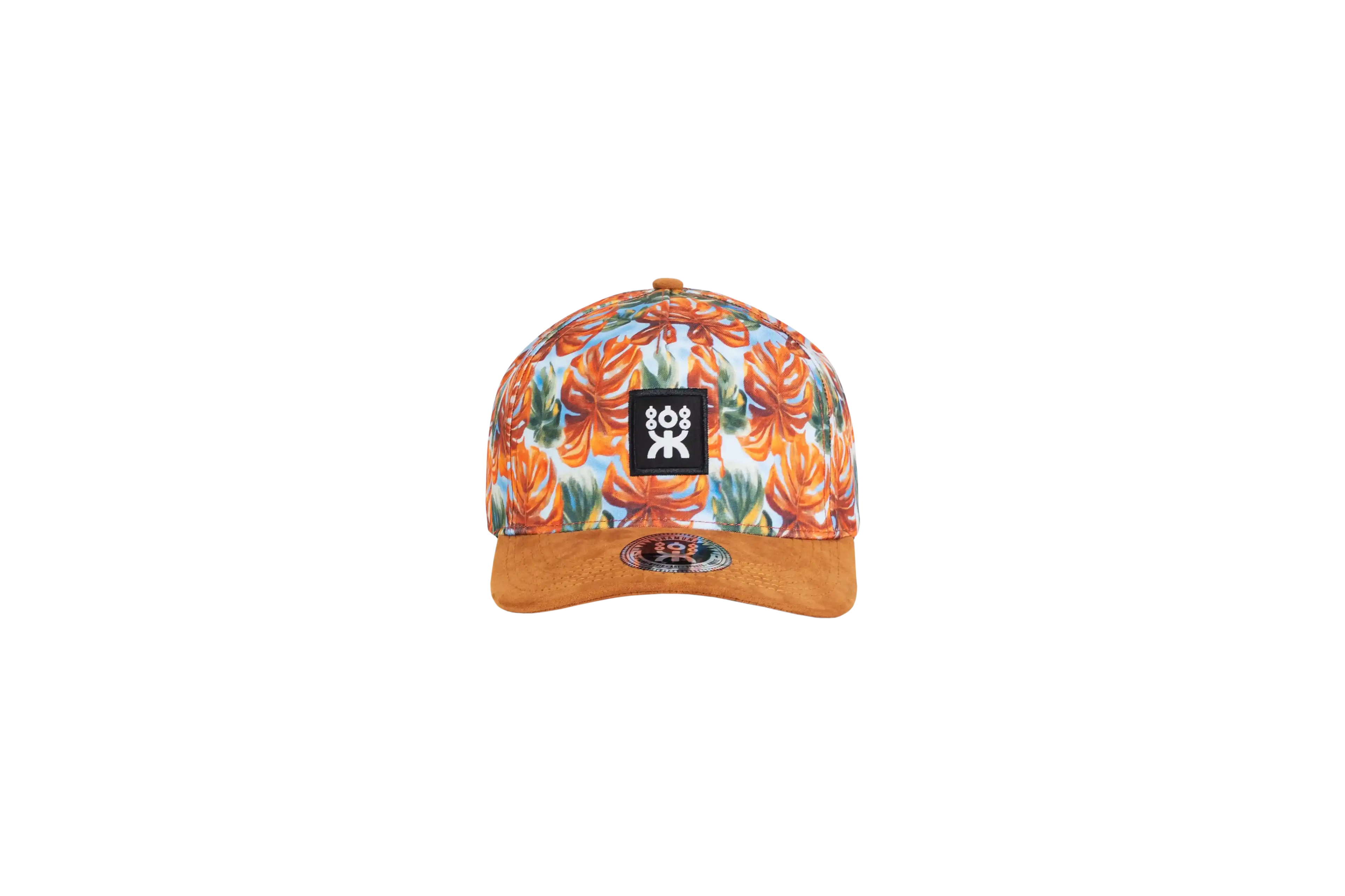 SNAPBACK FULL PALM LEAF BROWN BRIM