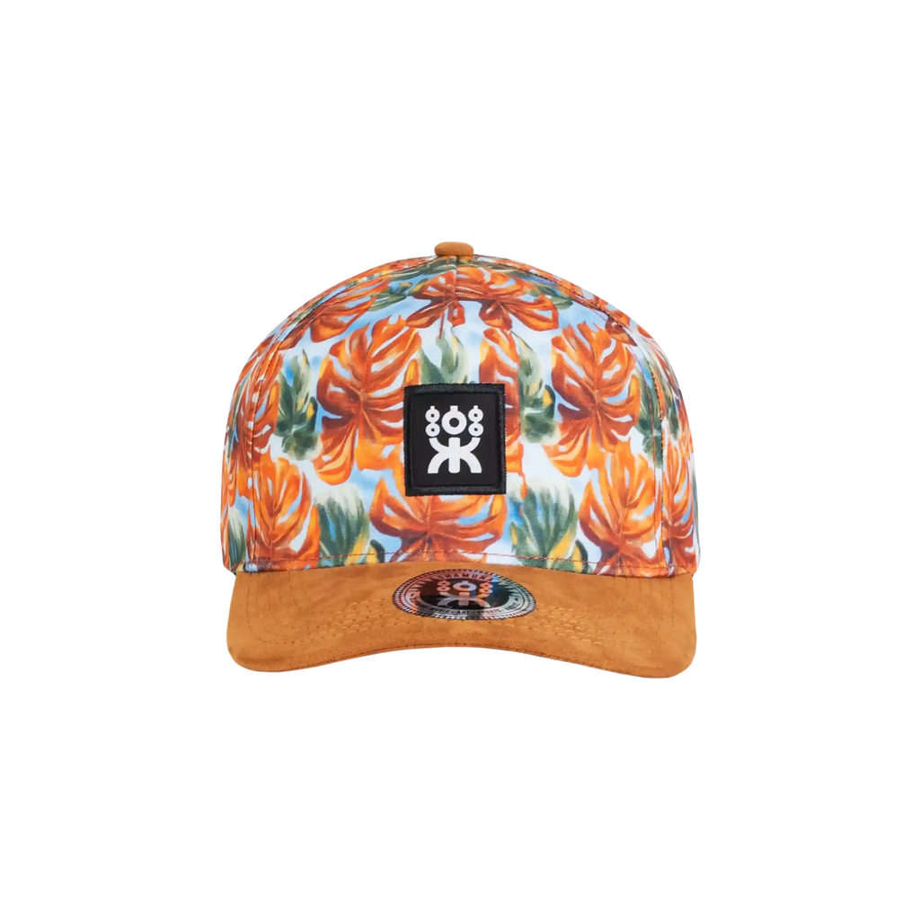 SNAPBACK FULL PALM LEAF BROWN BRIM