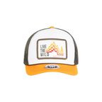 TRUCKER LIVE THE WILD - WHITE, ORANGE, OLIVE