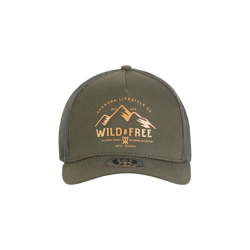 TRUCKER WILD & FREE - OLIVE