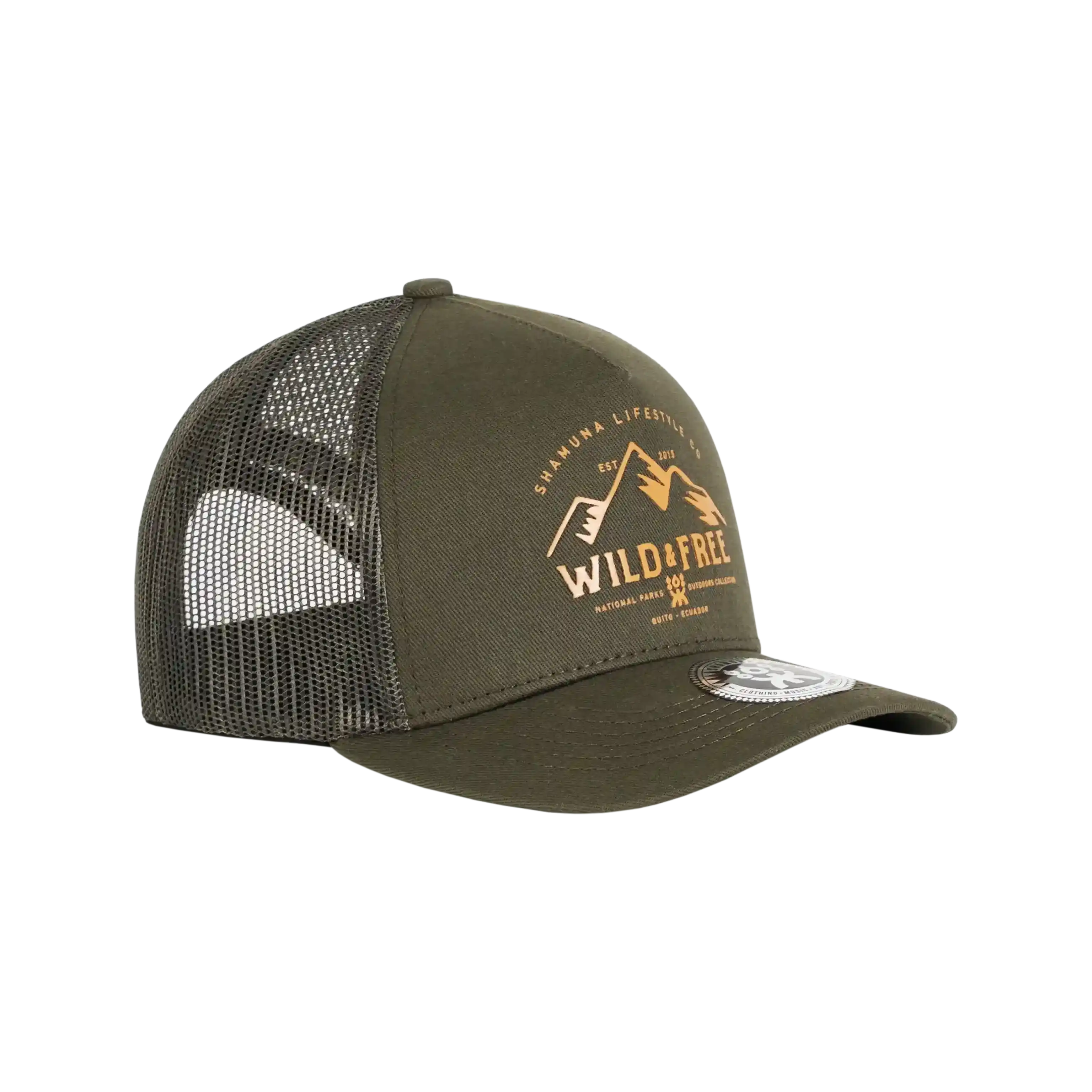 TRUCKER WILD & FREE - OLIVE